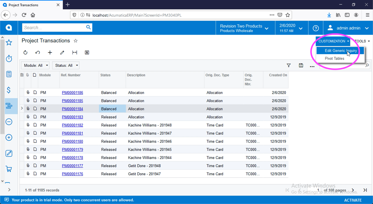 Acumatica Tips & Tricks: How to Enable Mass Delete Records – NexVue